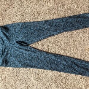 Elegant Blue Patterned Women's Leggings